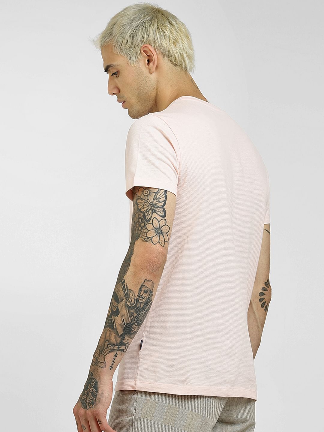 Peach Crew Neck T-shirt