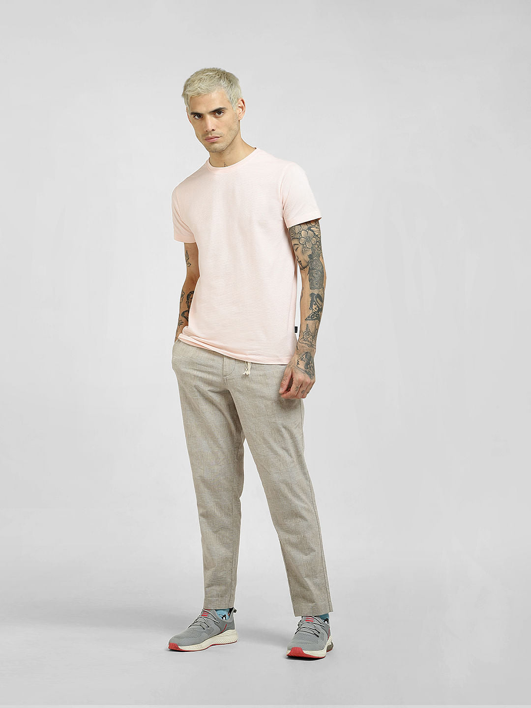 Peach Crew Neck T-shirt