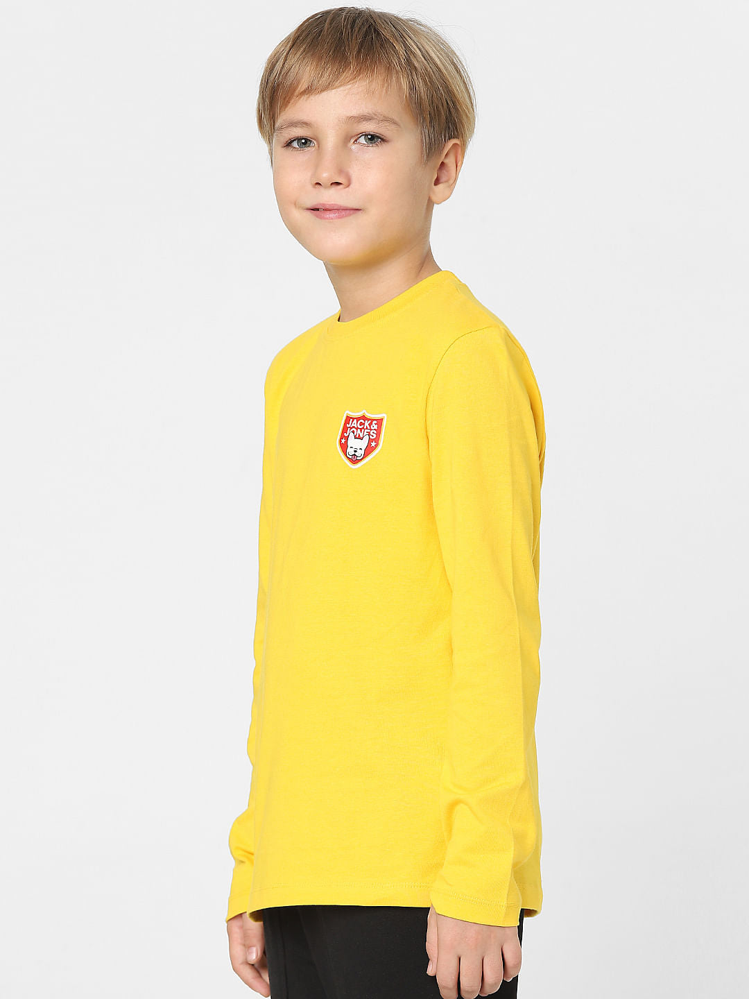Boys Yellow Crew Neck T-shirt