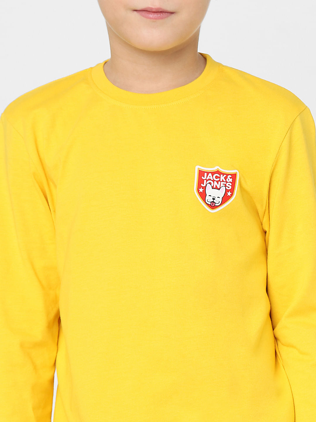 Boys Yellow Crew Neck T-shirt