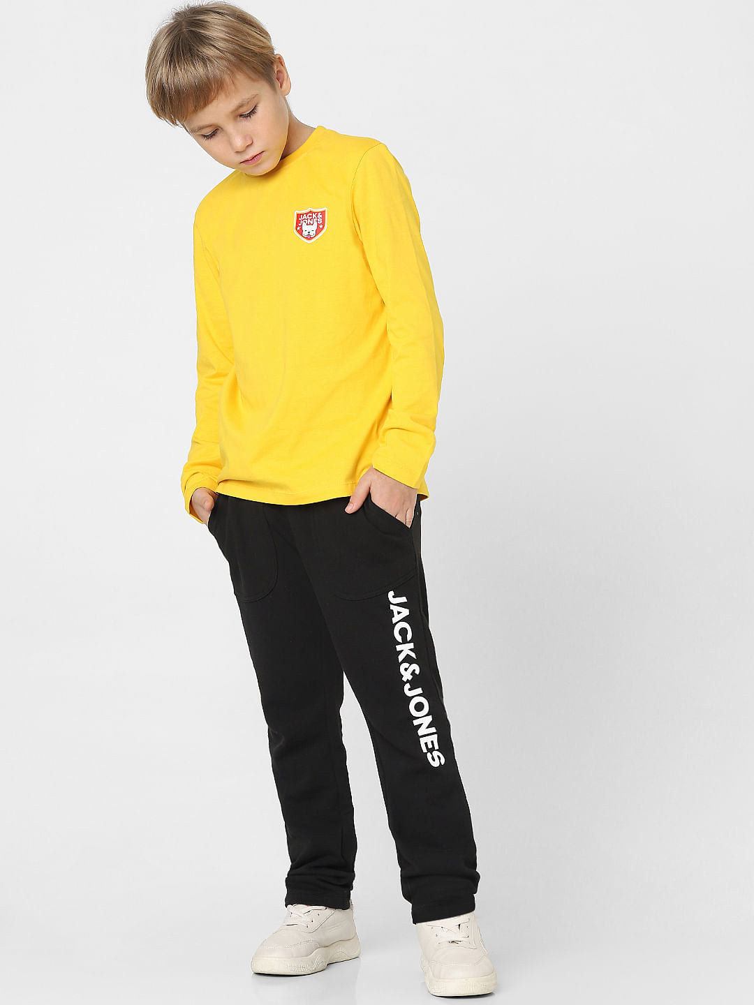 Boys Yellow Crew Neck T-shirt