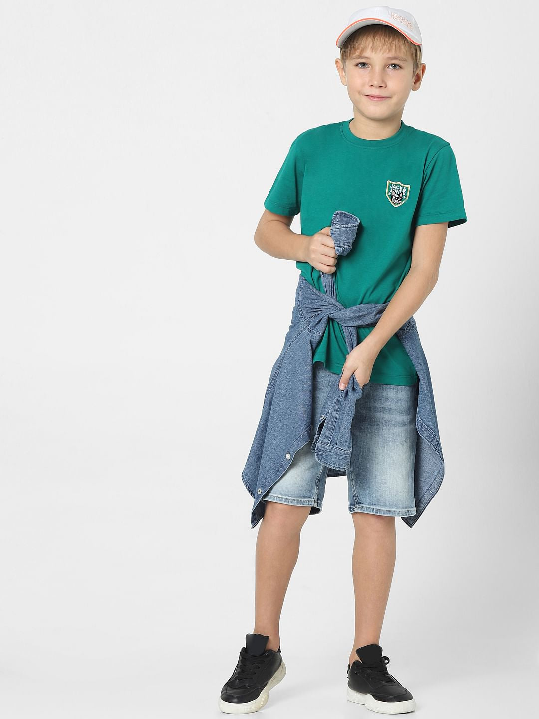 Boys Green Crew Neck T-shirt
