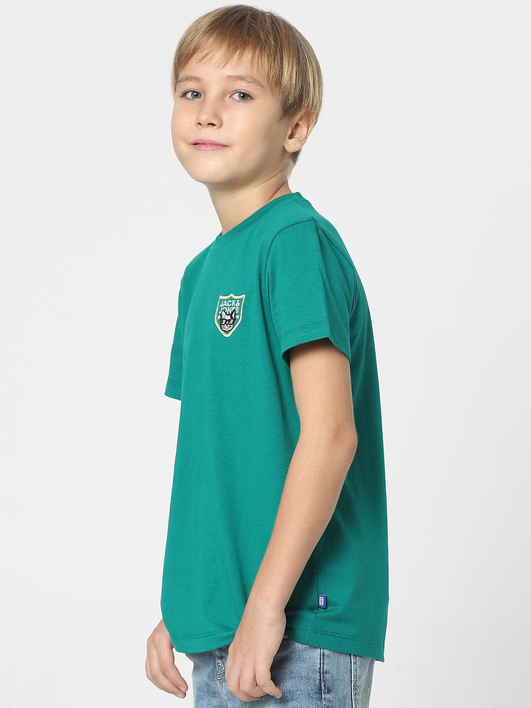 Boys Green Crew Neck T-shirt