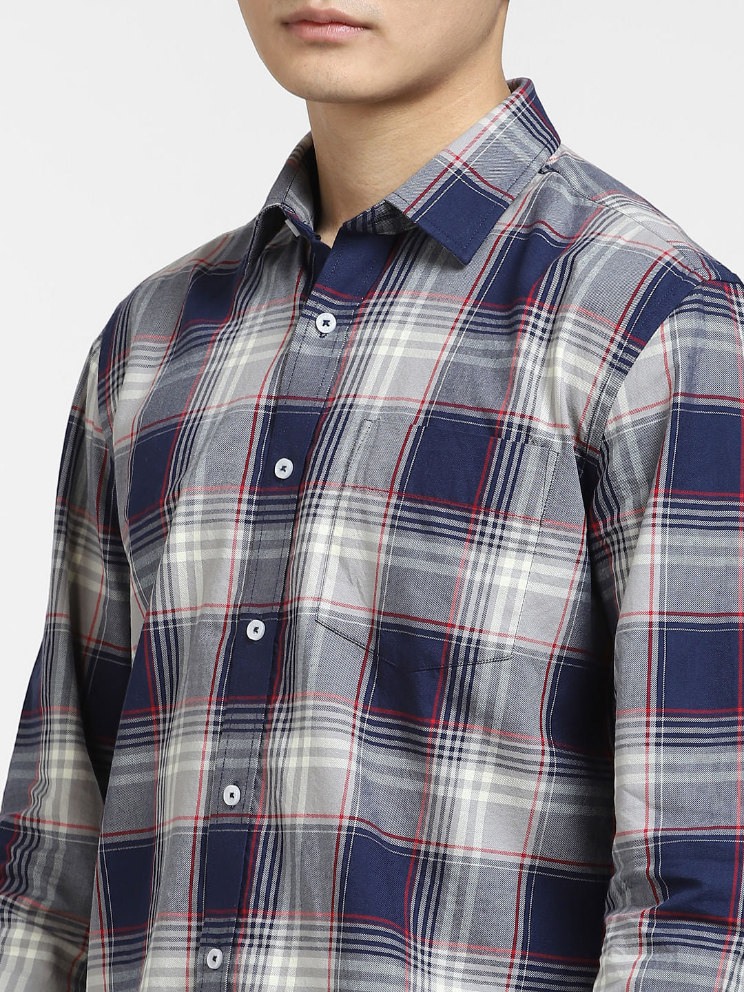 Blue Check Full Sleeves Shirt