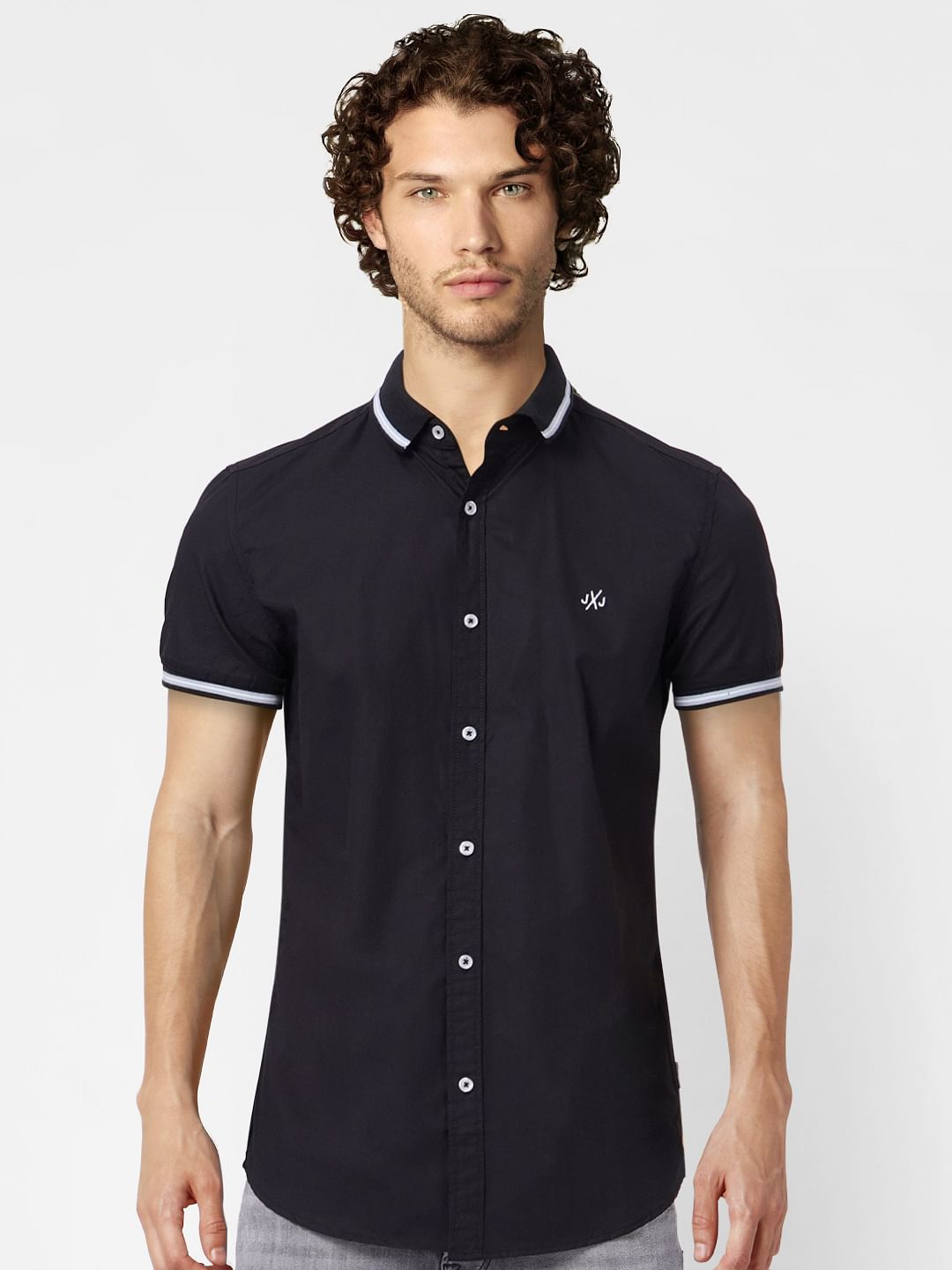 Black Half Sleeves Shirt