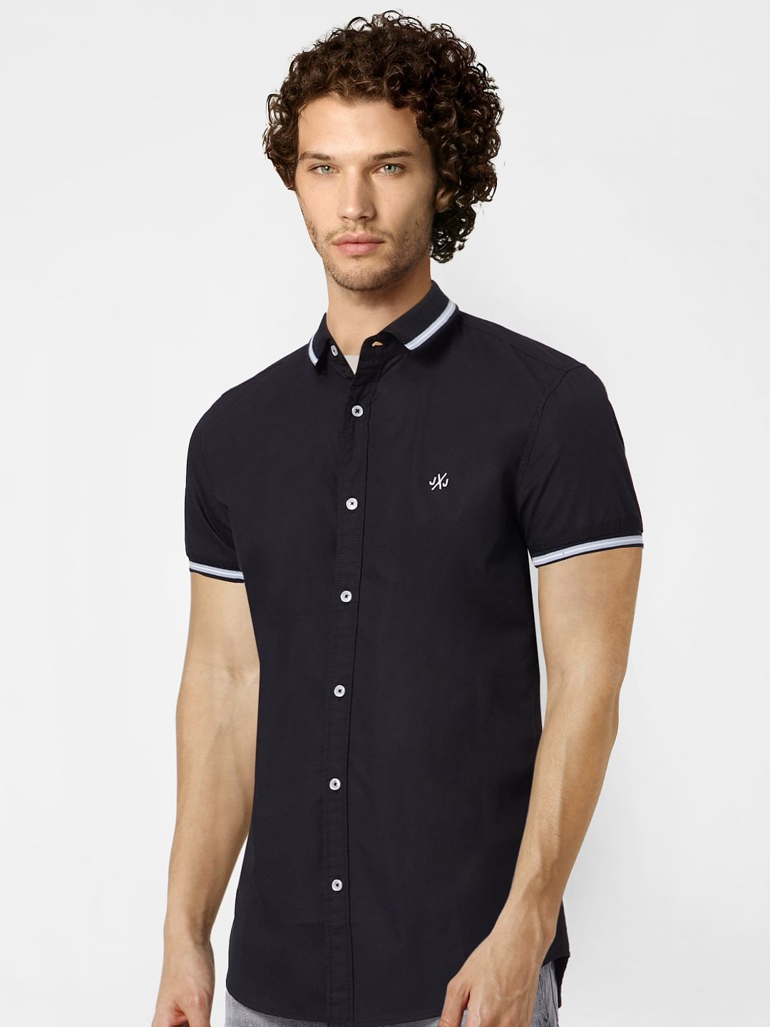Black Half Sleeves Shirt