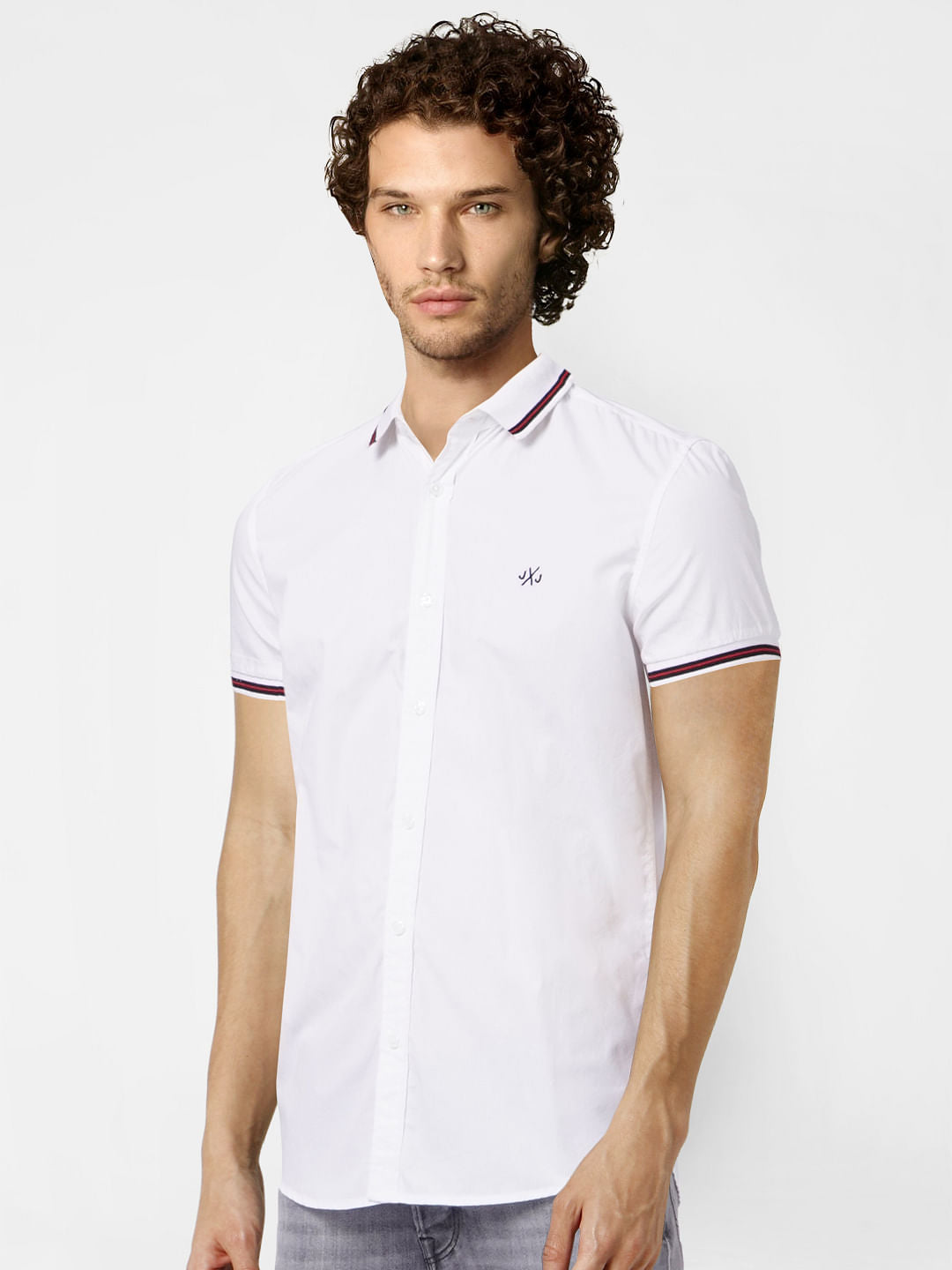 White Half Sleeves Shirt