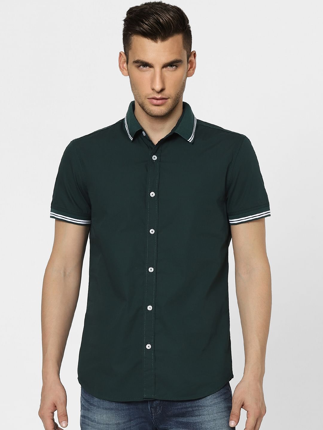 Green Half Sleeves Shirt
