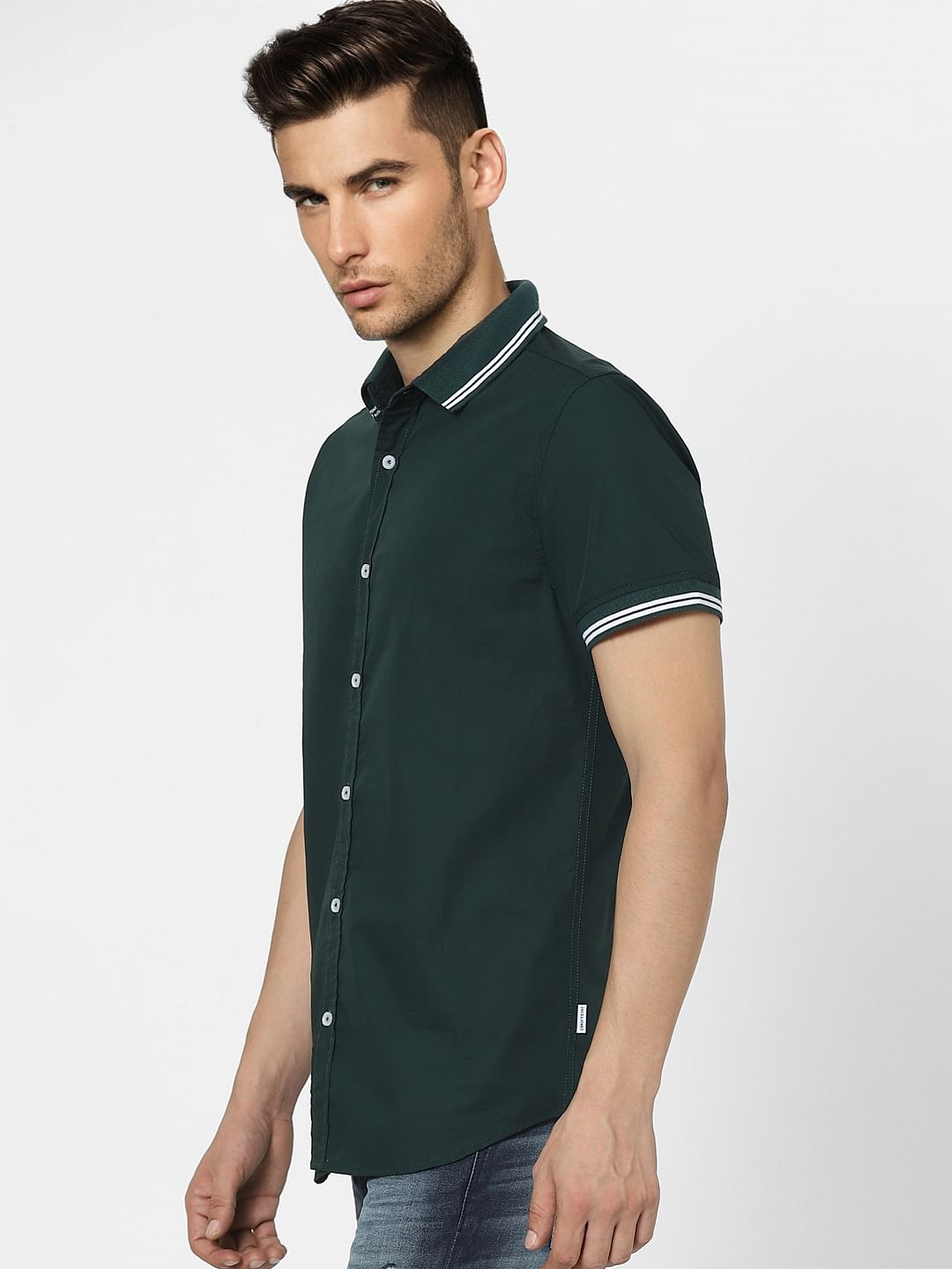 Green Half Sleeves Shirt