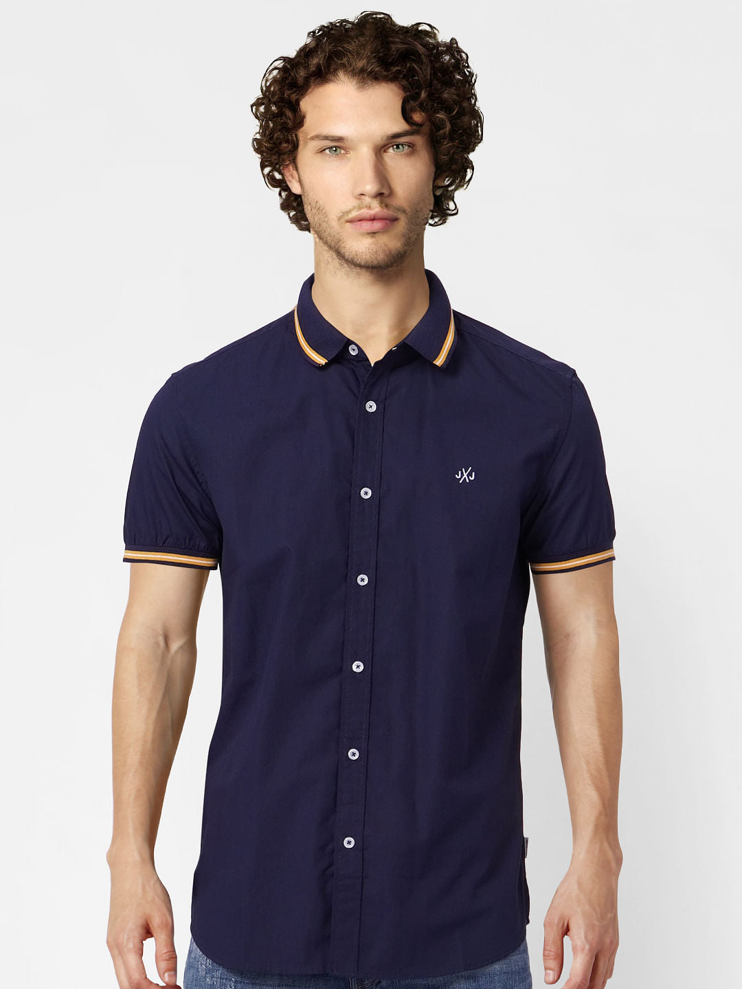 Dark Blue Half Sleeves Shirt