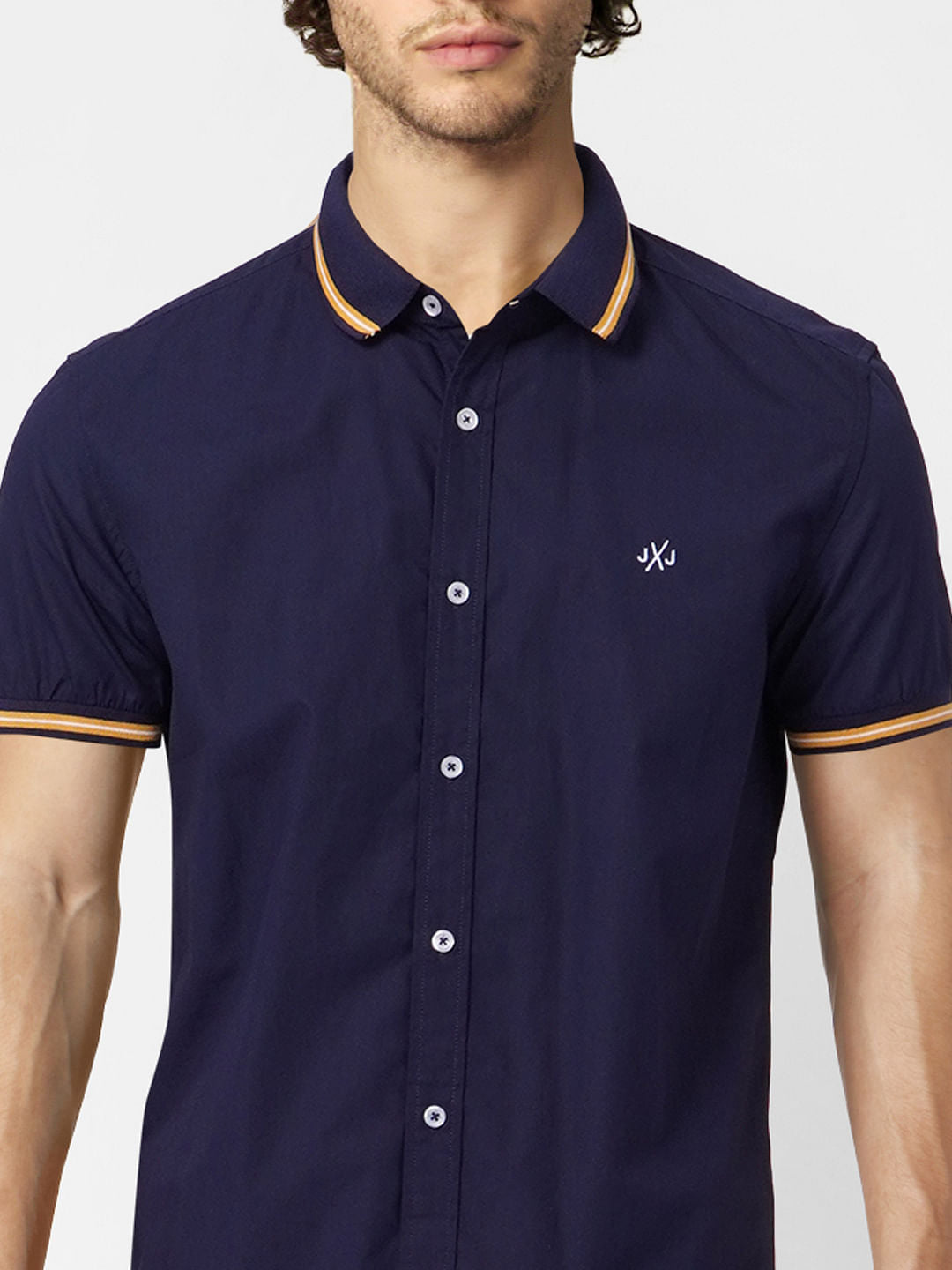 Dark Blue Half Sleeves Shirt