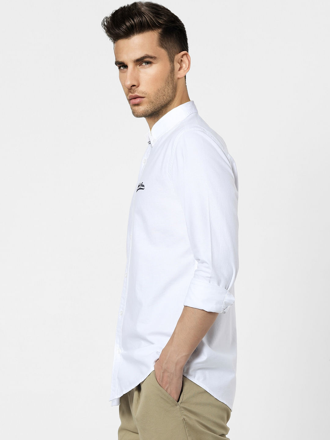 White Full Sleeves Shirt