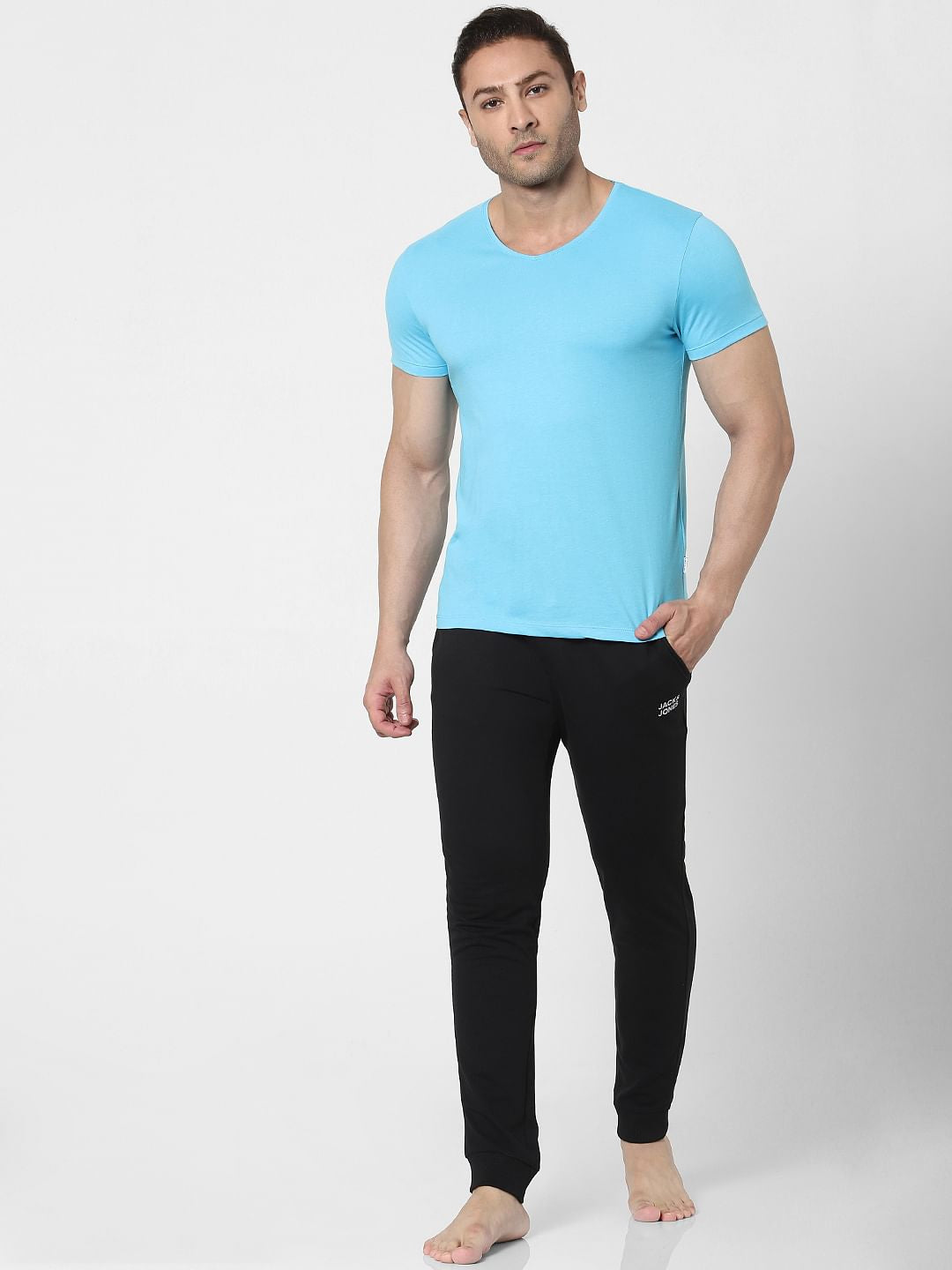 Black Mid Rise Trackpants