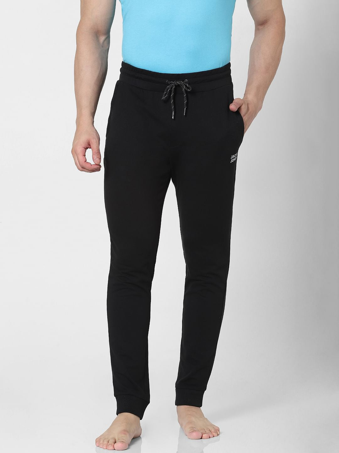 Black Mid Rise Trackpants