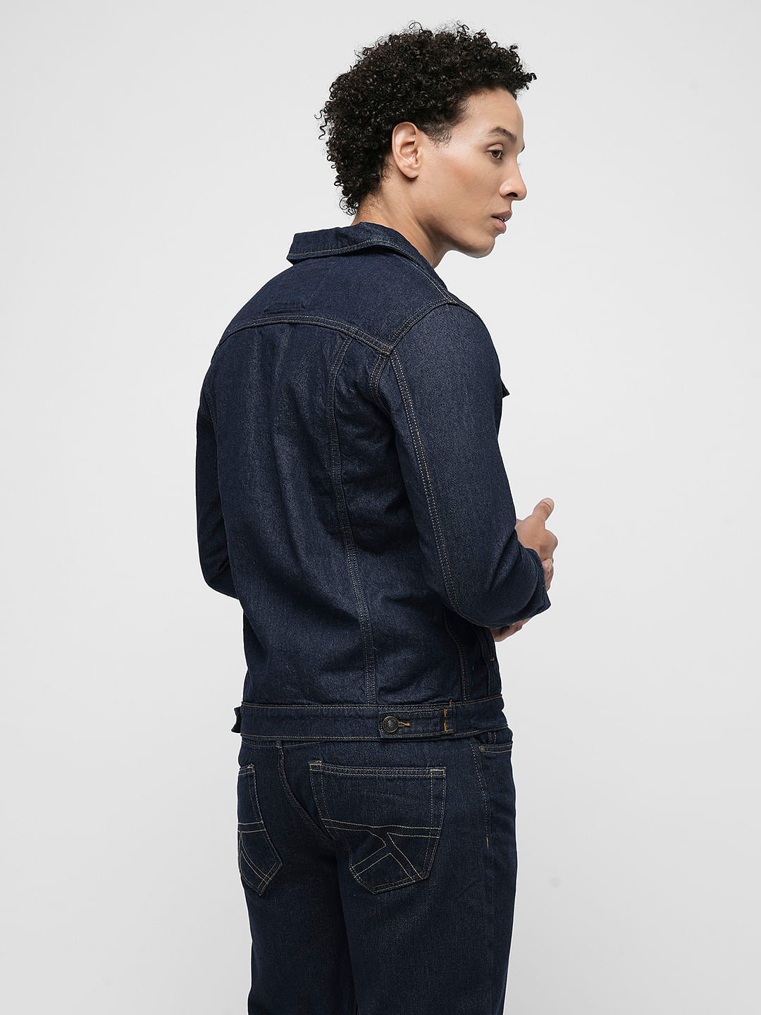 PRODUKT by JACK&JONES Dark Blue Cotton Denim Jacket