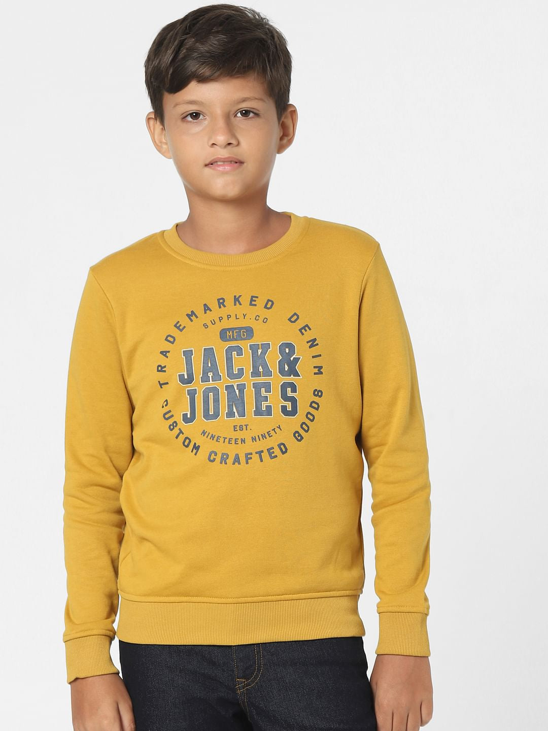 Mustard Logo Print Sweatshirt