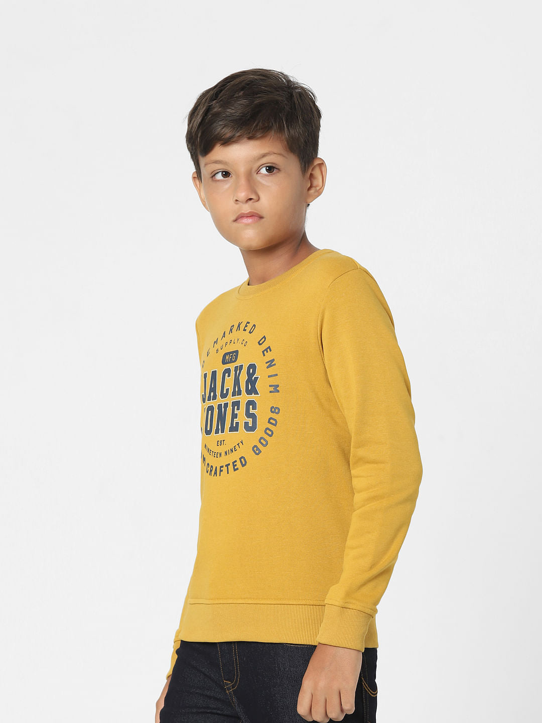 Mustard Logo Print Sweatshirt