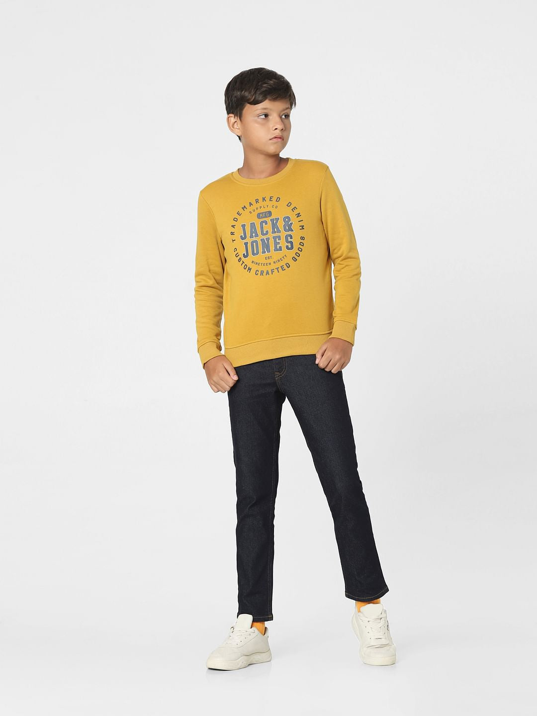 Mustard Logo Print Sweatshirt