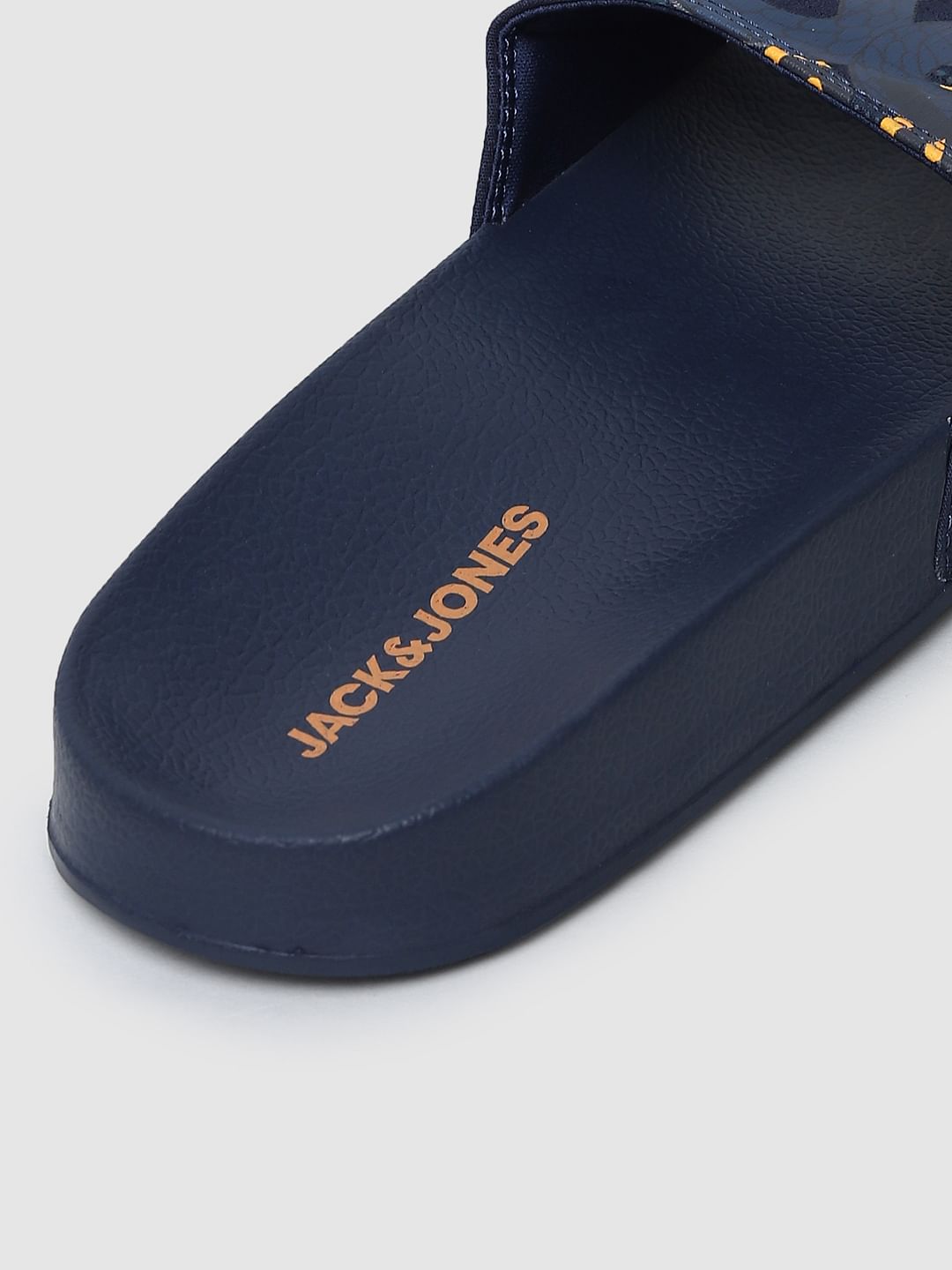Navy Blue Typographic Print Sliders