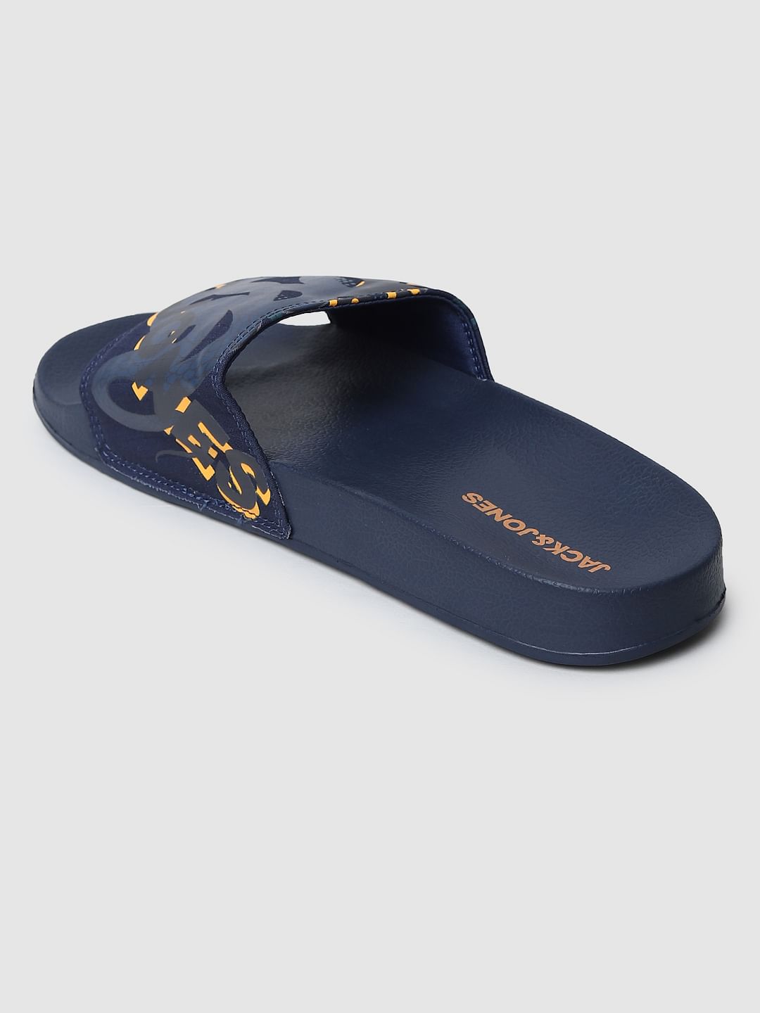 Navy Blue Typographic Print Sliders