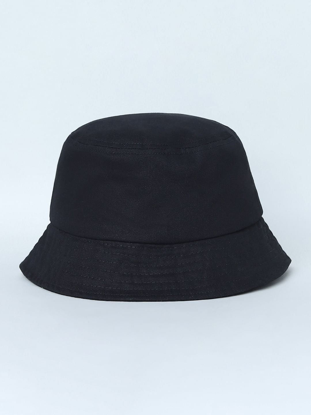 Black Embroidered Logo Bucket Hat