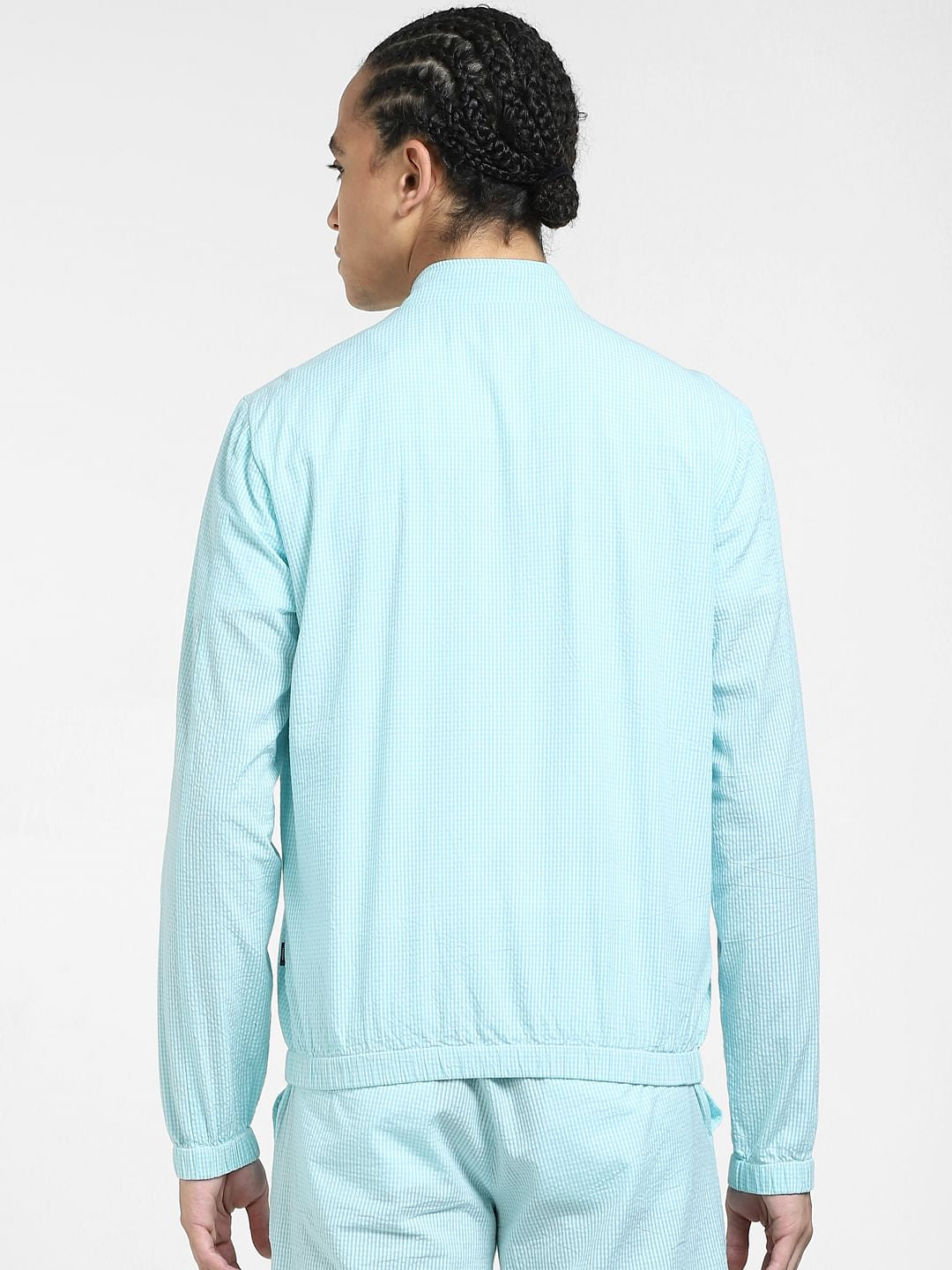 Turquoise Printed Co-ord Jacket