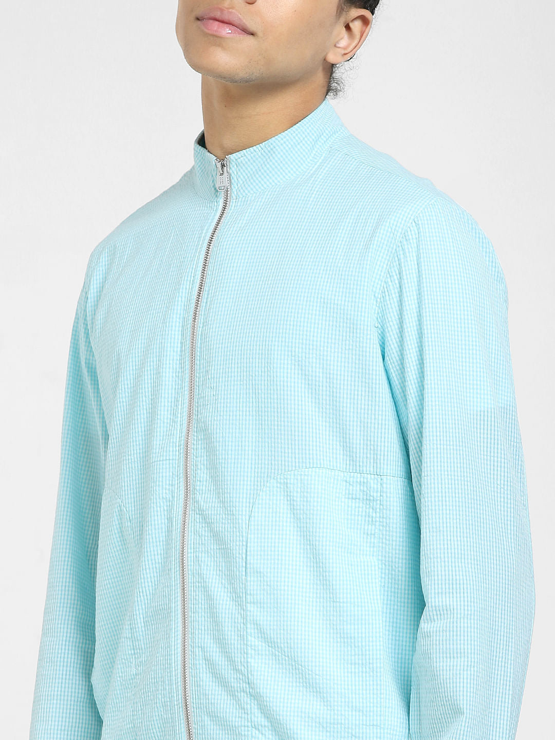 Turquoise Printed Co-ord Jacket