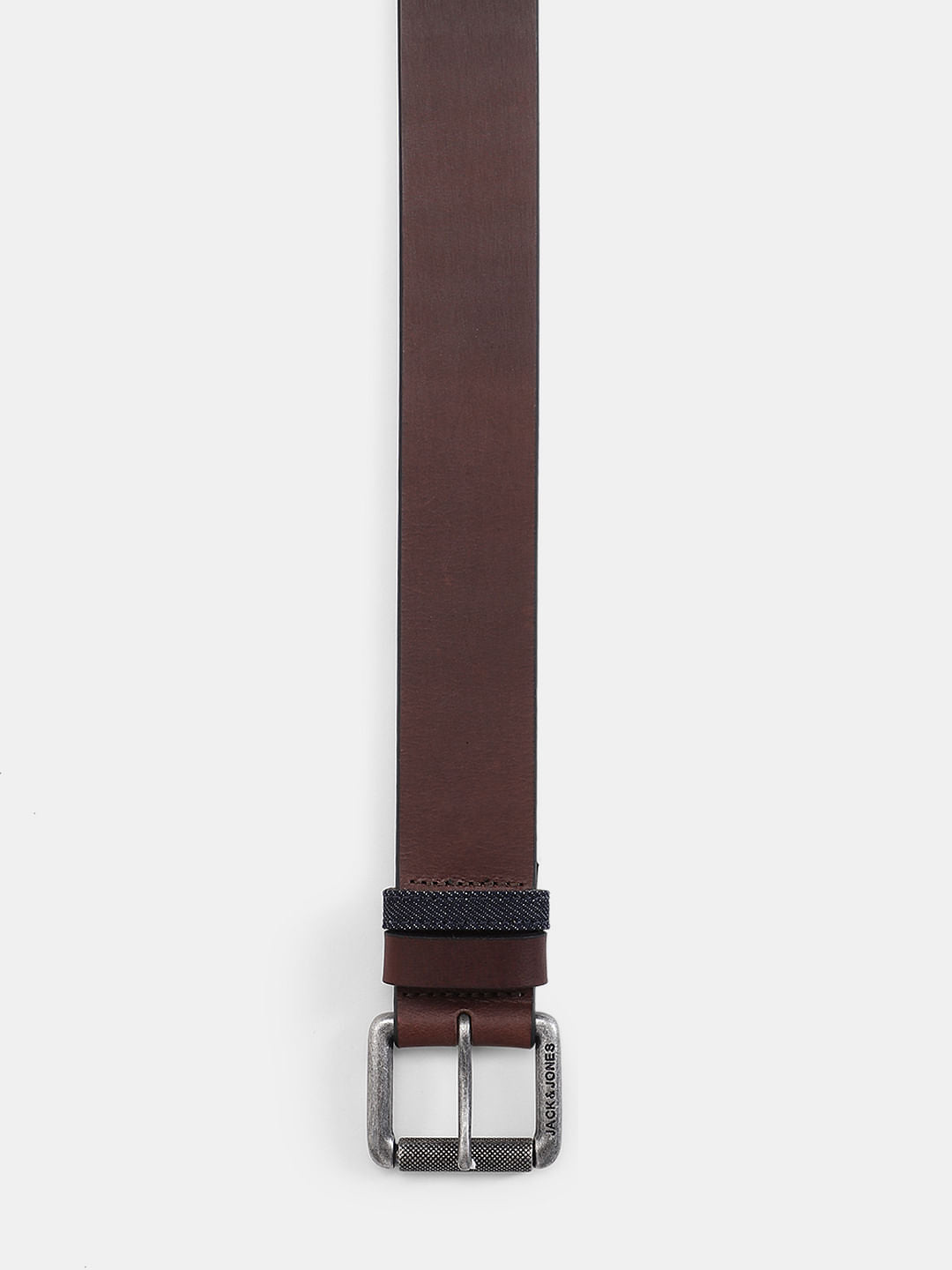Brown Textured Leather Belt