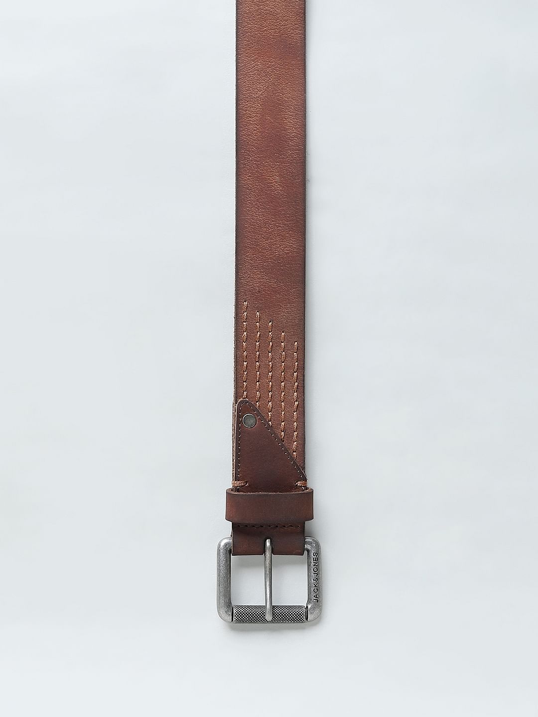 Brown Burnished Leather Belt
