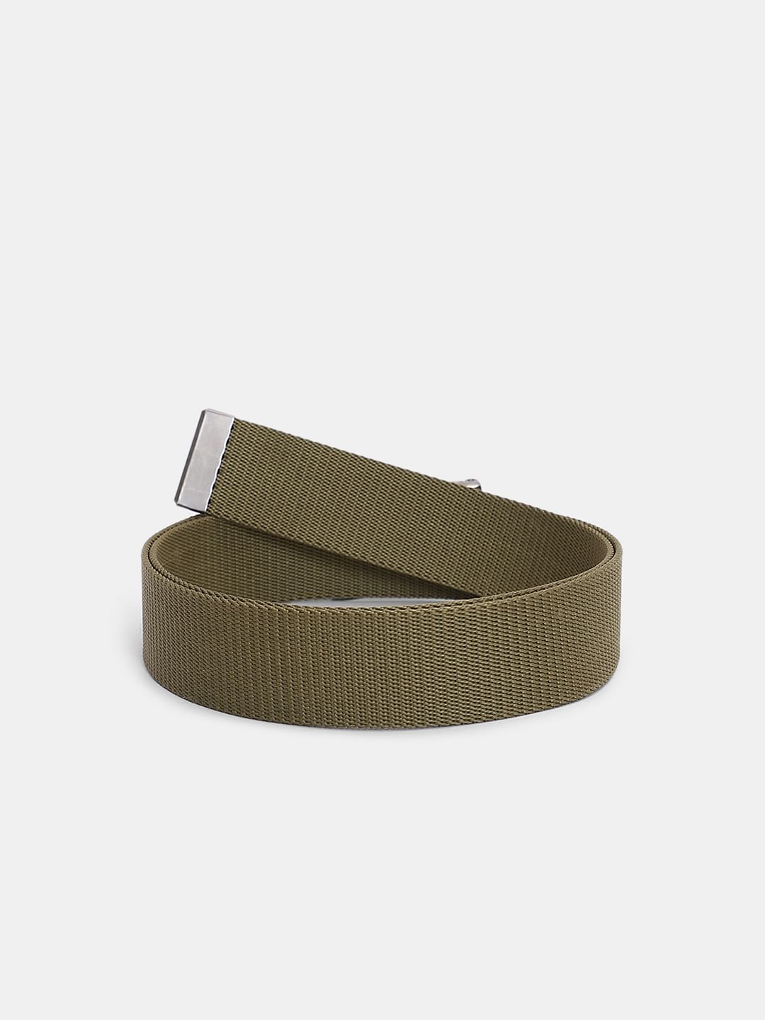 Green Buckle Closure Belt