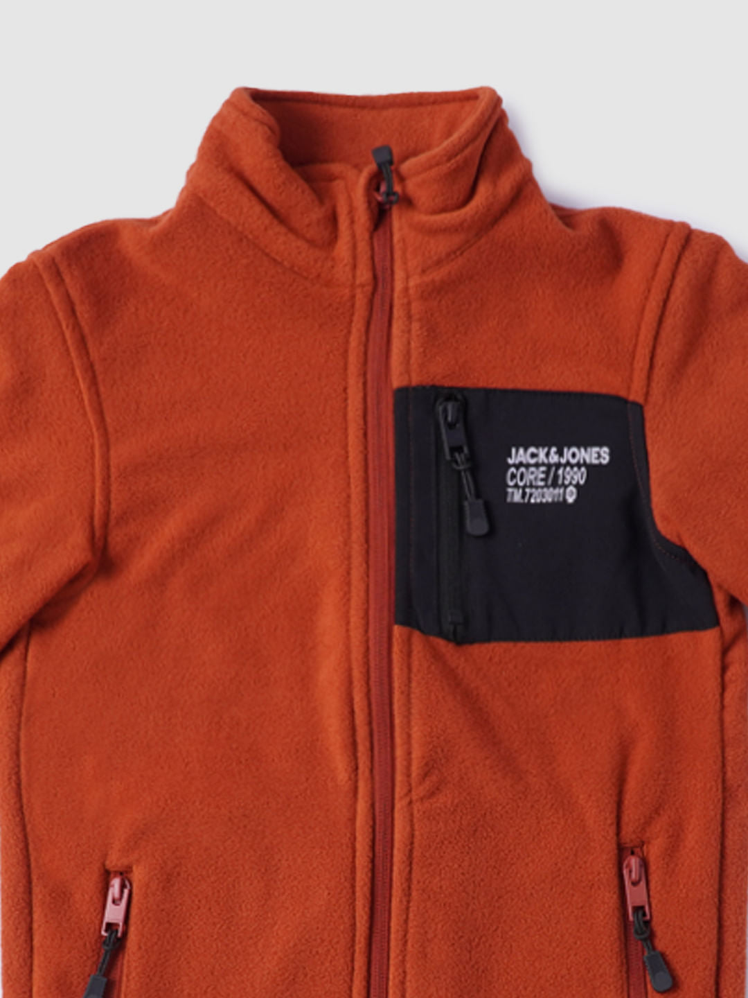 Boys Orange Fleece Jacket