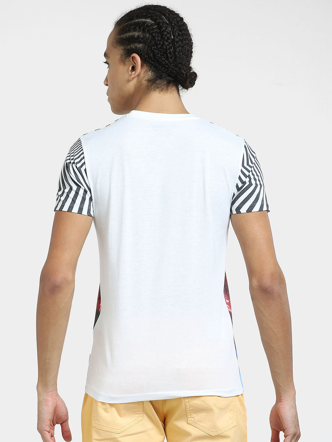 White Graphic Print Crew Neck T-shirt