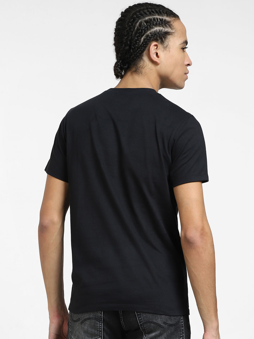 METAVERSE BLACK GRAPHIC PRINT T-SHIRT