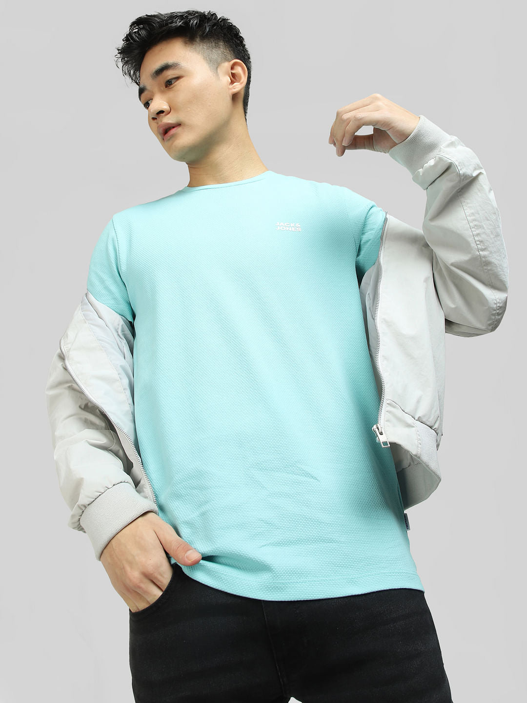 Light Blue Crew Neck T-shirt