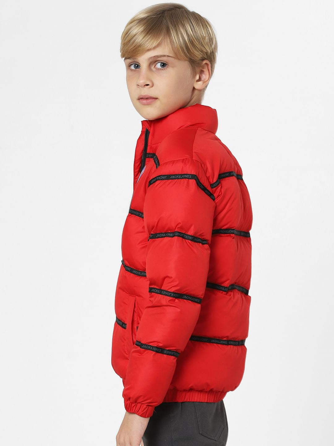 Boys Red Puffer Jacket