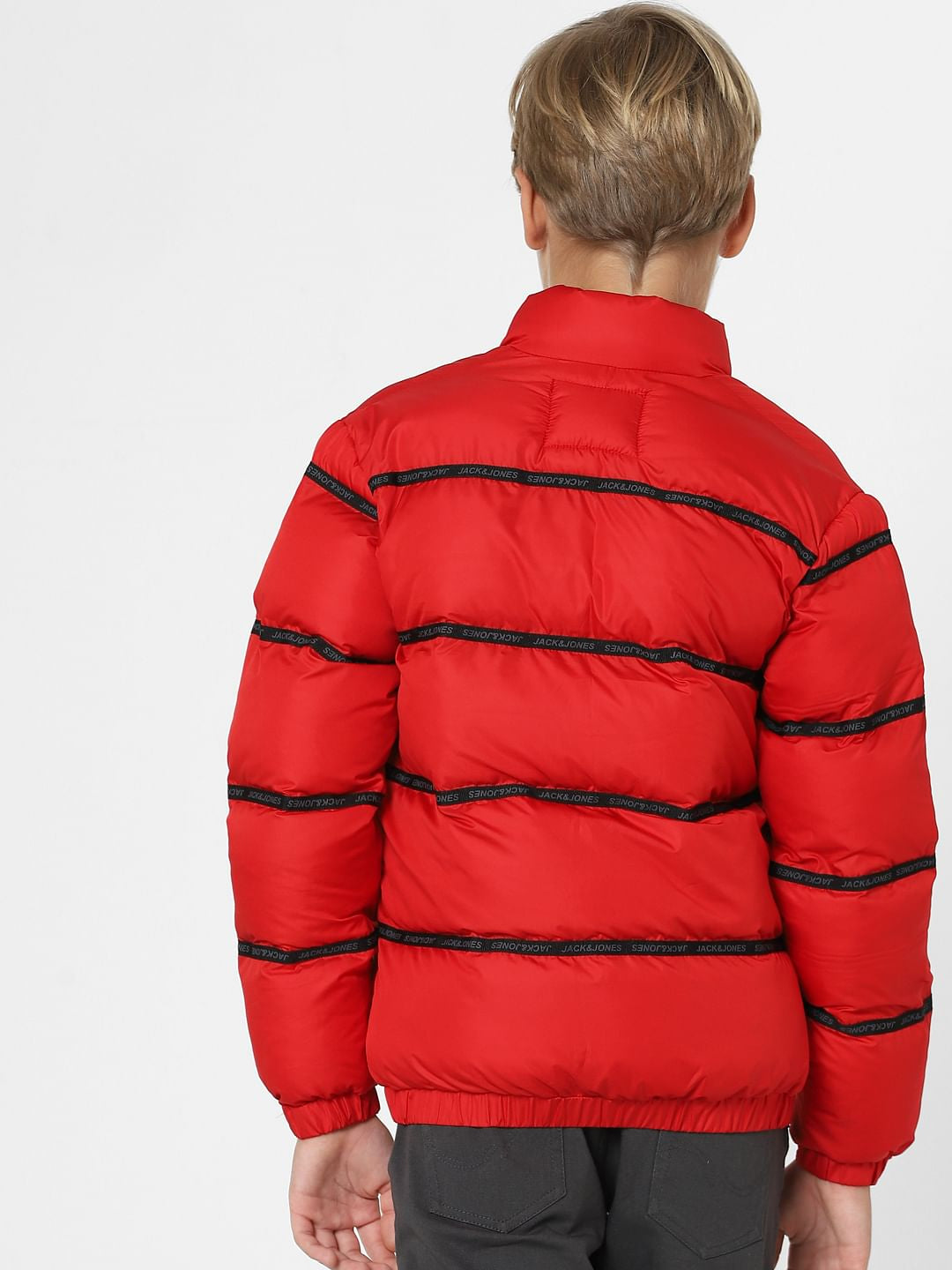 Boys Red Puffer Jacket