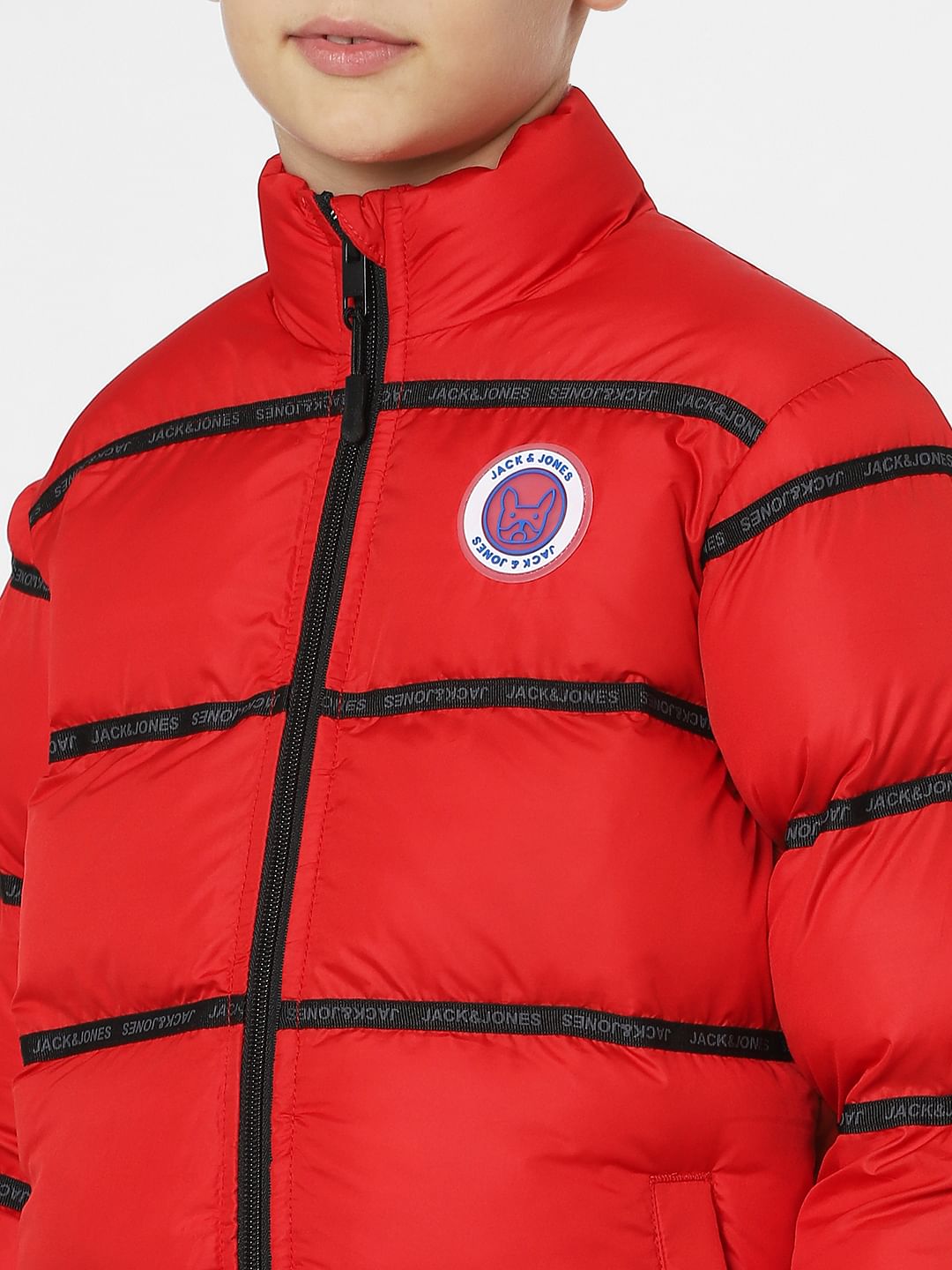 Boys Red Puffer Jacket