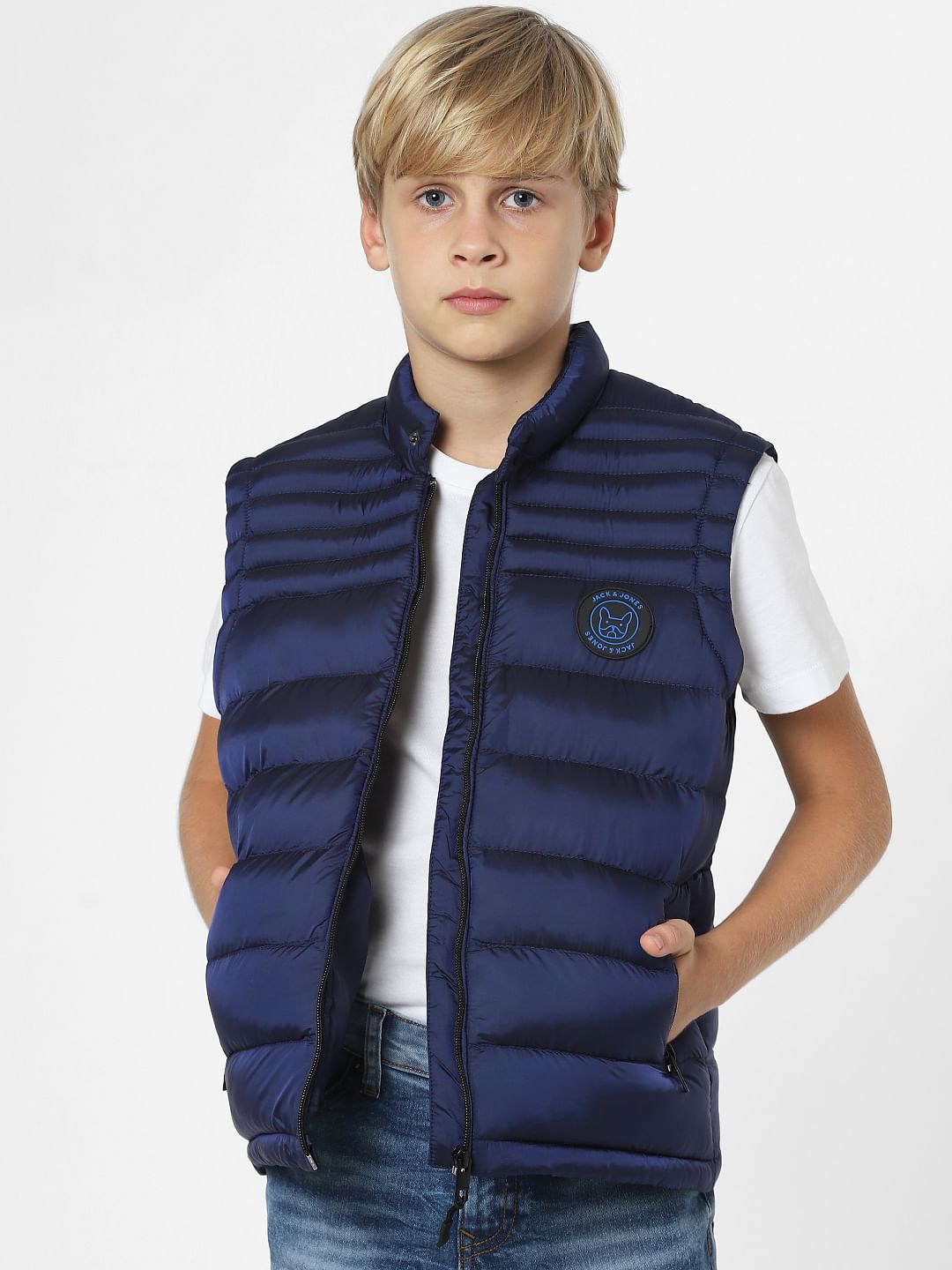 Boys Navy Blue Puffer Jacket
