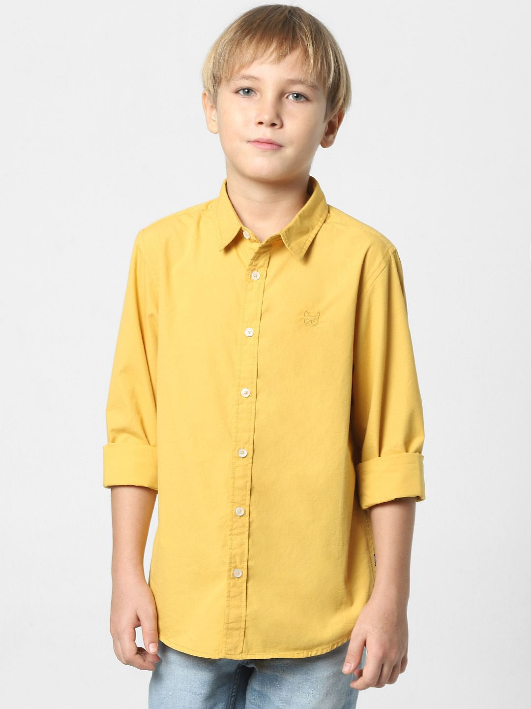 Boys Mustard Full Sleeves Shirt
