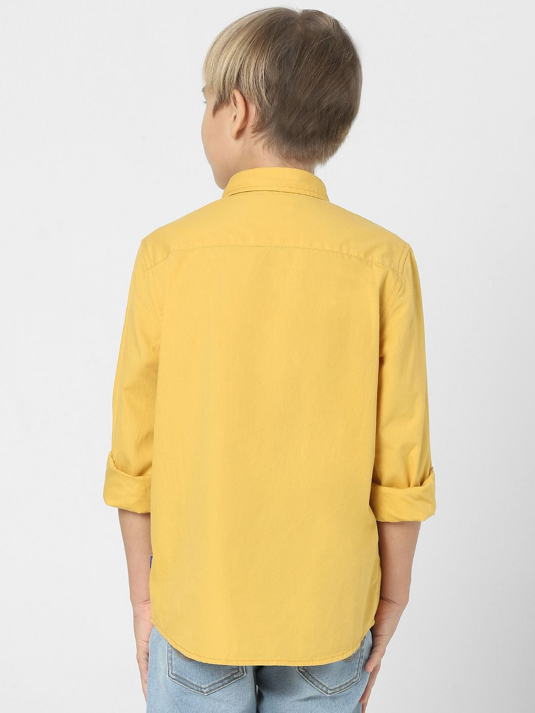 Boys Mustard Full Sleeves Shirt