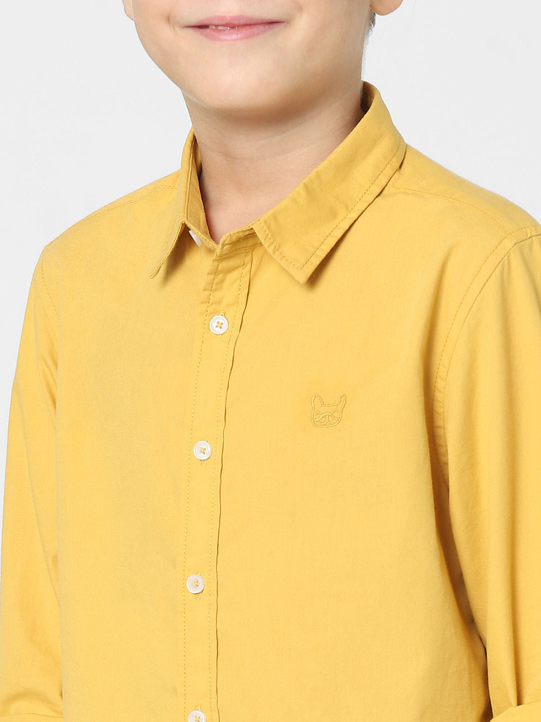 Boys Mustard Full Sleeves Shirt