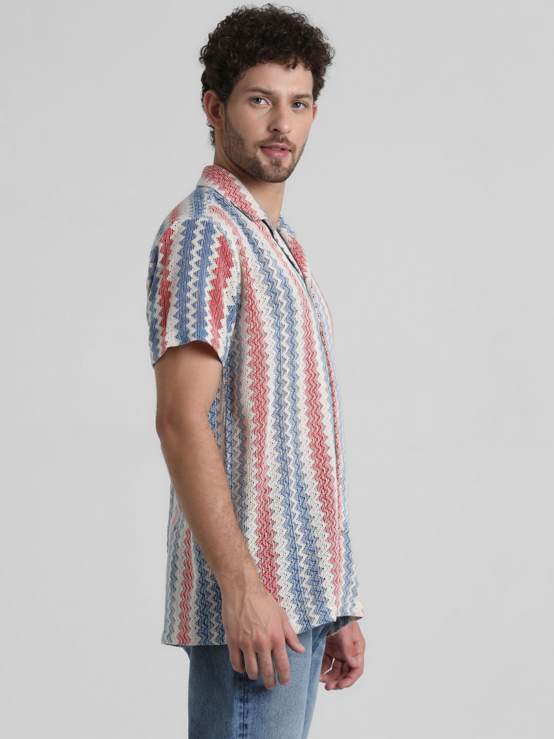 Blue Yarn Dyed Striped Shirt