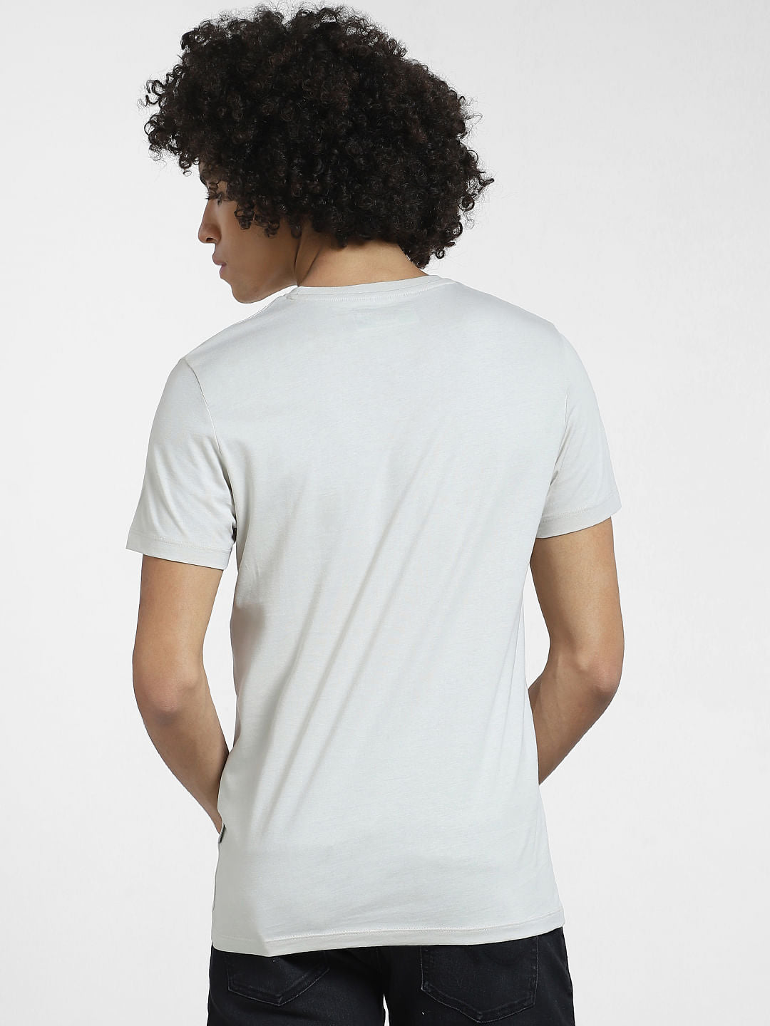 Grey Typographic Print Crew Neck T-shirt