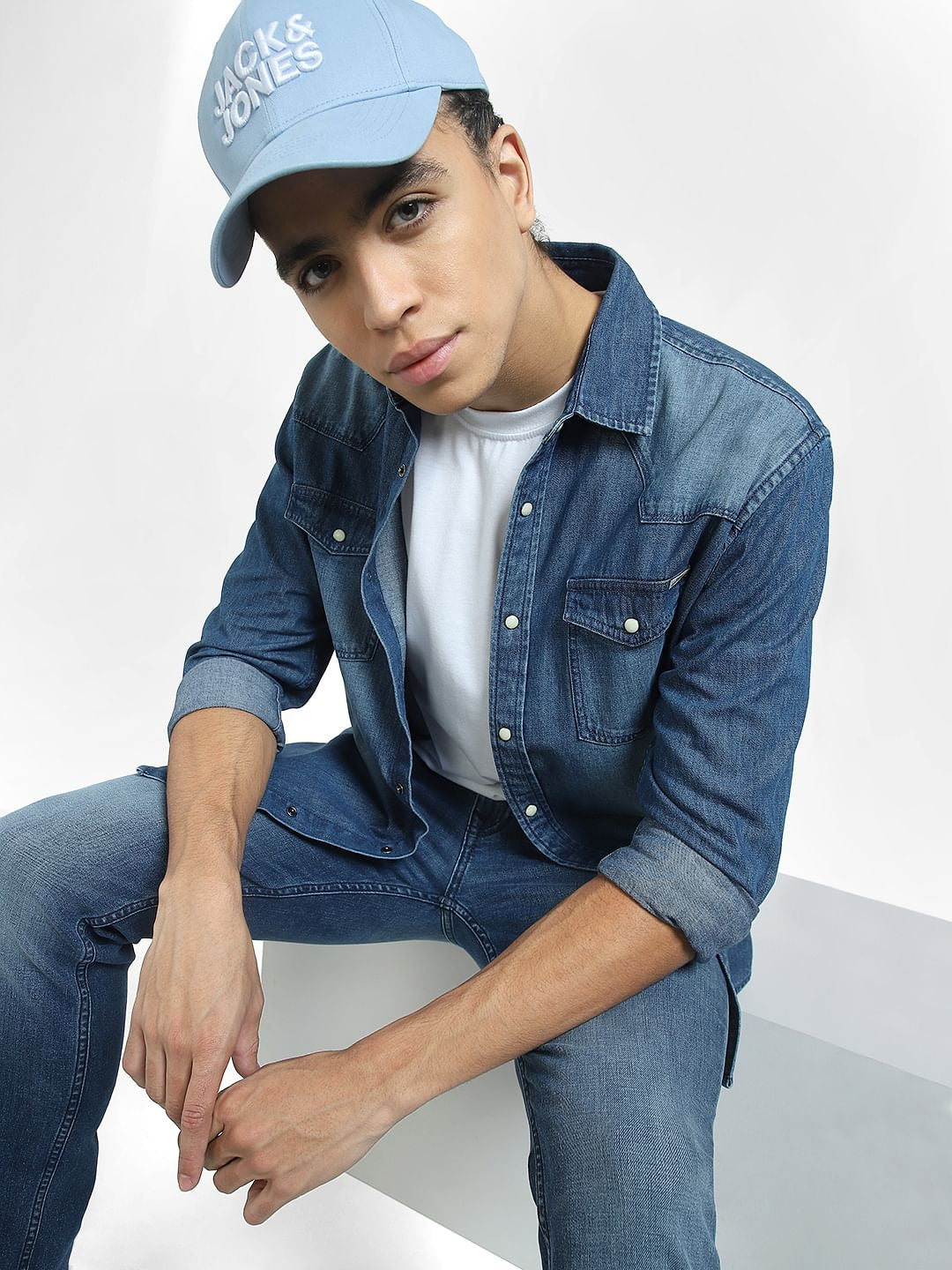 Dark Blue Denim Full Sleeves Shirt