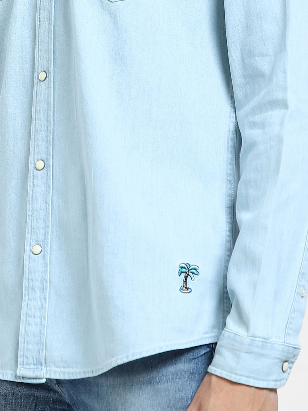 Light Blue Denim Full Sleeves Shirt