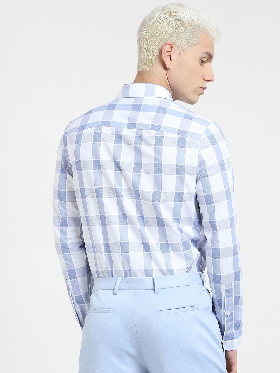 Blue Check Full Sleeves Shirt