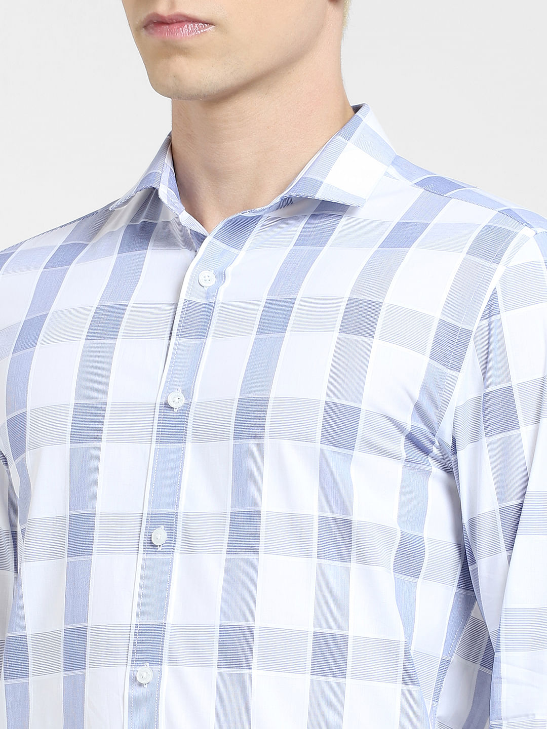 Blue Check Full Sleeves Shirt