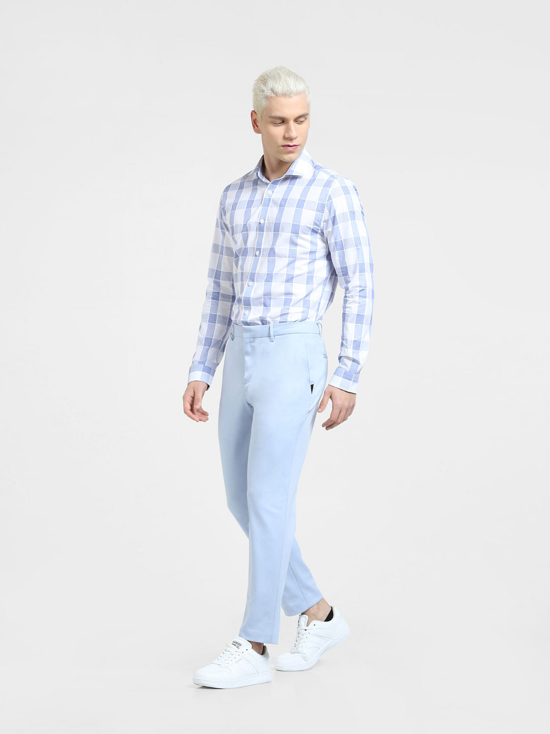 Blue Check Full Sleeves Shirt