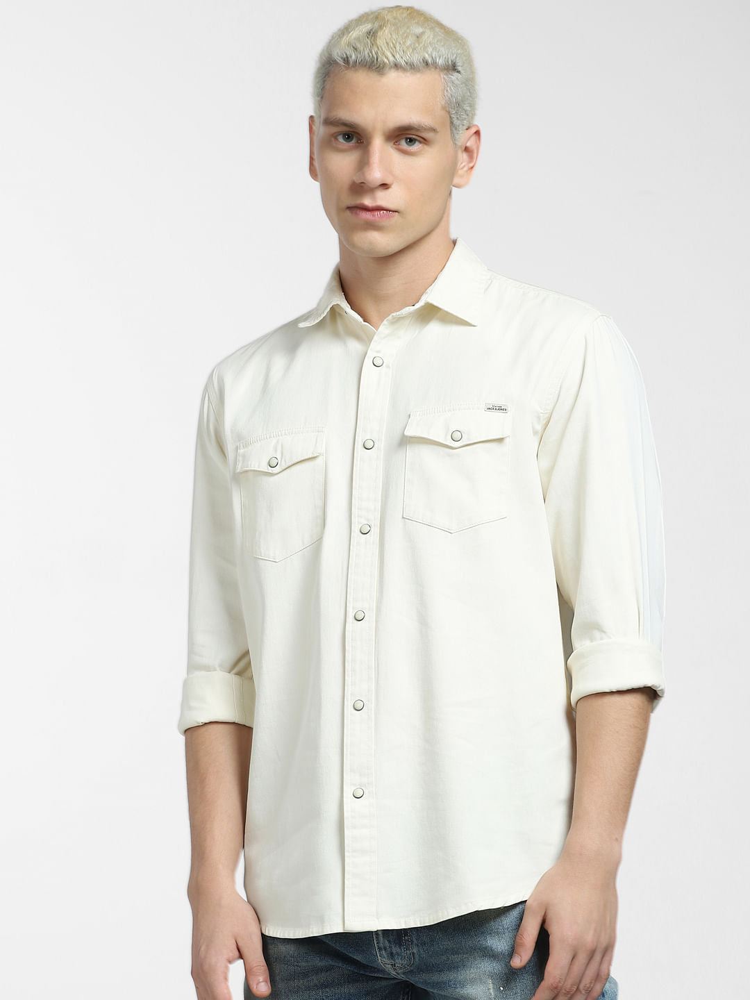 Beige Full Sleeves Shirt