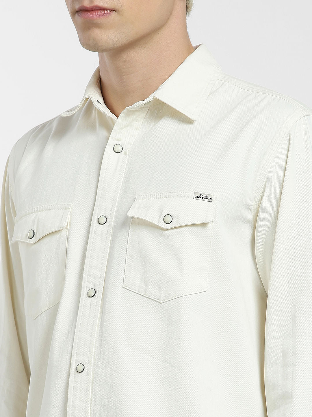 Beige Full Sleeves Shirt